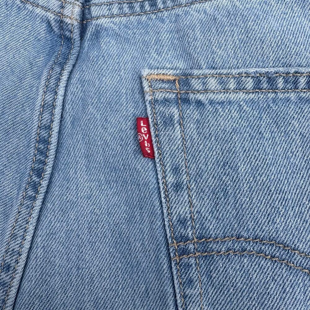 Levi’s 94’ Baggy Jeans Sz 32 Blue Wide Leg Distressed High Rise Grunge Skater - Picture 5 of 11